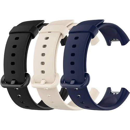 Pack Braceletes 4-OK para Xiaomi Redmi Watch 2 Lite - 3 Uni. - Preto | Bege | Azul