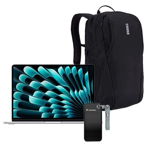 Pack MacBook Air 13'' | 2025 | M4 10-core | 32GB | 256GB SSD | GPU 10-core - Prateado + Mochila + Disco Externo SSD
