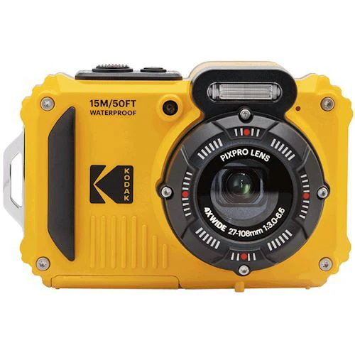 Pack Máquina Fotográfica Compacta Kodak PixPro WPZ2 + 2x Bateria + Cartão MicroSD 16GB - Amarelo - Image 2
