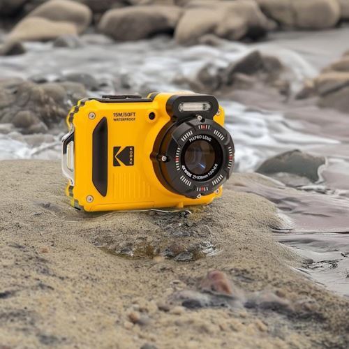 Pack Máquina Fotográfica Compacta Kodak PixPro WPZ2 + 2x Bateria + Cartão MicroSD 16GB - Amarelo - Image 8