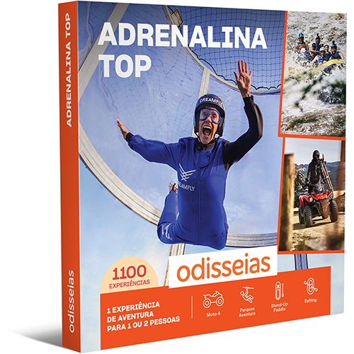 Pack Presente Odisseias - Adrenalina Top | Experiência de aventura | 1 ou 2 pessoas