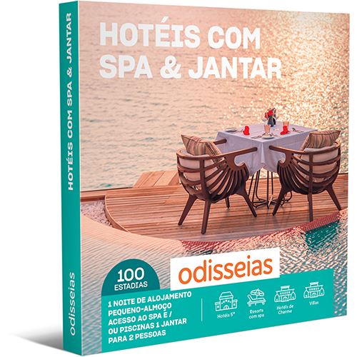 Pack Presente Odisseias - Hotéis & SPA com Jantar | Experiência 1 noite | SPA e Jantar | 2 pessoas