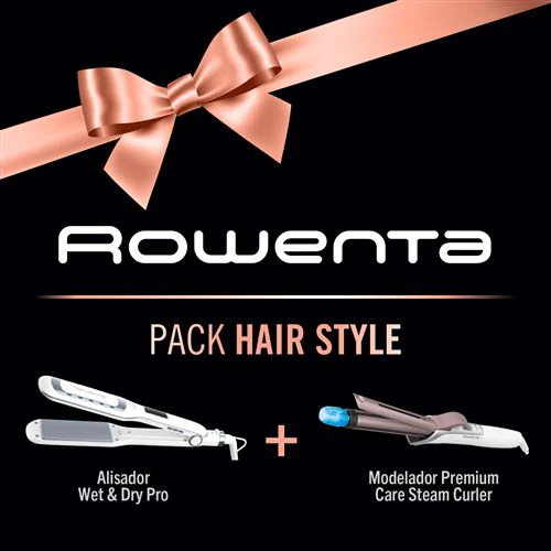 Pack Rowenta Alisador de Cabelo Wet and Dry Pro SF5010F0 + Modelador Cabelo Premium Care Steam Curler CF3810F0 - Image 3