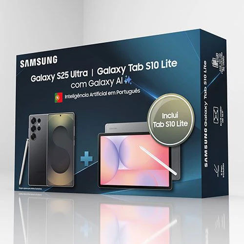 Pack Samsung Galaxy S25 Ultra - 512GB - Preto Titânio + Tablet Samsung Galaxy Tab S10 Lite - 10.9" - Wi-Fi - 128GB - Cinzento