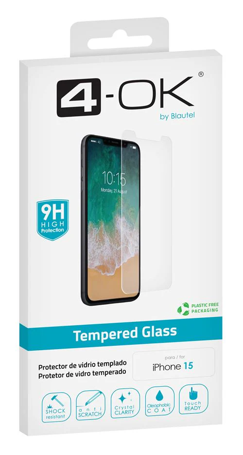 Película Ecrã Vidro Temperado 4-OK Glass Pro para Apple iPhone 15 - Image 2