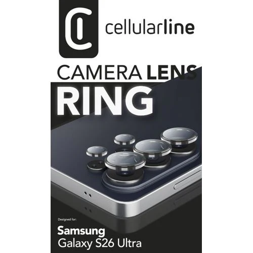 Película Lente Câmara Cellularline Camera Lens Ring para Samsung Galaxy S26 Ultra - Transparente - Image 3
