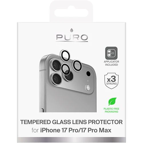 Película Proteção Individual Lentes Câmara Puro para iPhone 17 Pro Max- Moldura Preta - Image 2