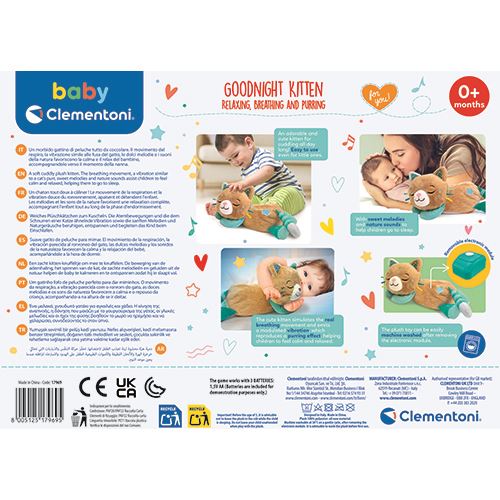 Peluche Baby Gatinho Sonhador - Baby Clementoni - Image 3