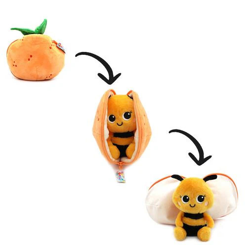 Peluche Les Flipetz Abelha com Bolsa em Formato de Tanjerina - 2 em 1 - Nature & Découvertes - Image 3
