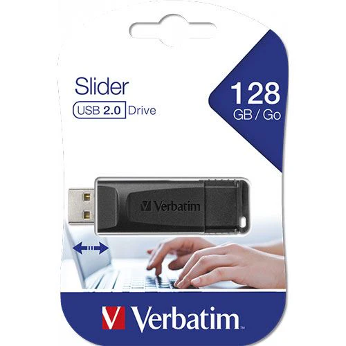Pen USB Verbatim Slider - 128GB - Preto - Image 3