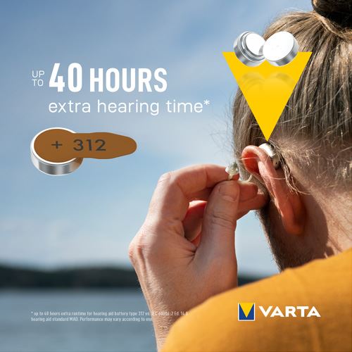 Pilha para Aparelhos Auditivos Varta Tamanho 312 - Pack 8 Unidades - Image 6