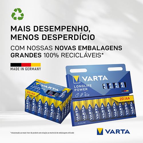 Pilhas Alcalinas Varta Longlife Power AA - 12 Unidades - Image 9