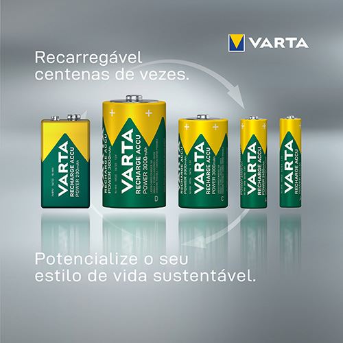 Pilhas Recarregáveis Varta Recharge Accu Power AAA 1000mAh - 4 Unidades - Image 4