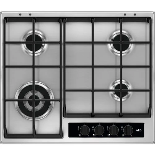 Placa a Gás AEG HG654550SY | 59.5 cm | 4 Zonas | Aço inoxidável