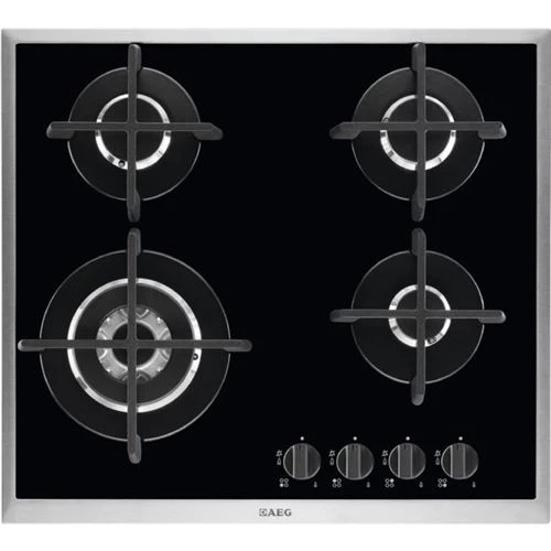 Placa a Gás AEG HG694550XB | 57.6 cm | 4 Zonas | Preto