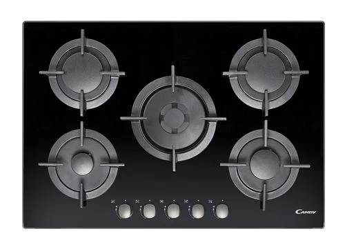 Placa a Gás Candy Timeless CVG75SWGNX | 74.5 cm | 5 Zonas | Preto