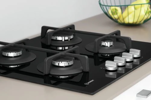 Placa a Gás Natural Indesit Ing 61T/Bk | 59 Cm | 4 Zonas | Preto - Outlet Loja Benfica - Grade C - Image 3