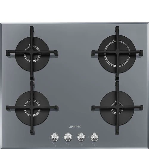 Placa a Gás Smeg Linea PV164S2 | Gás Butano/Propano | 60 cm | 4 Zonas | Prateado