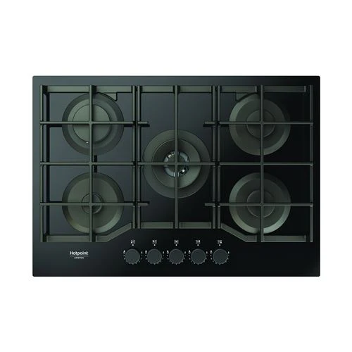 Placa a Gás Hotpoint HAGS 72F/BK 1 | 73 cm | 5 Zonas | Preto