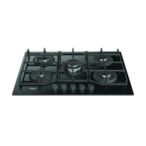 Placa a Gás Hotpoint HAGS 72F/BK 1 | 73 cm | 5 Zonas | Preto - Image 2