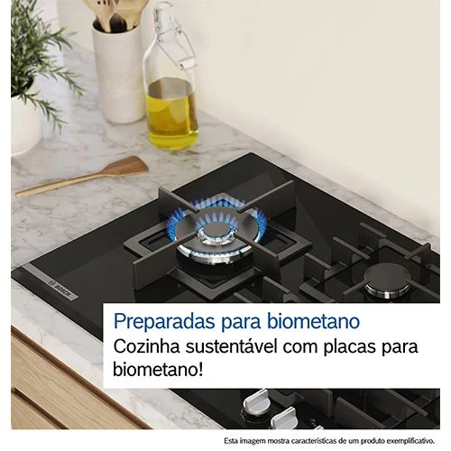 Placa a Gás Natural Bosch PPP6A6I10 Serie 6 | 60 cm | 4 Bocas | Preto - Image 10
