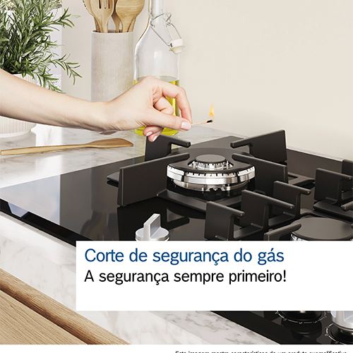 Placa a Gás Natural Bosch PRS9A6H40 Serie 8 | 90 cm | 5 Zonas | Preto - Image 7