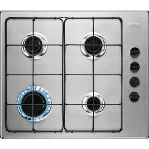 Placa a Gás Zanussi ZGH62414XA | 59,4 cm | 4 Zonas | Aço inoxidável