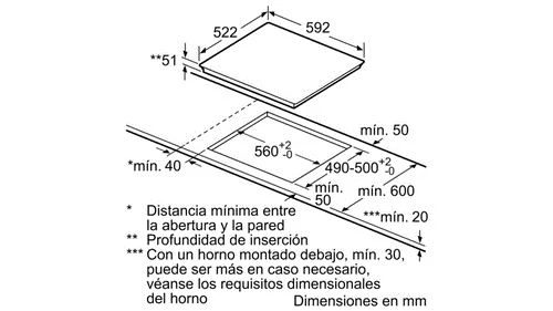 Placa de Indução Balay 3EB864ER | Elétrica | 59.2 cm | 3 Zonas | Preto - Image 3
