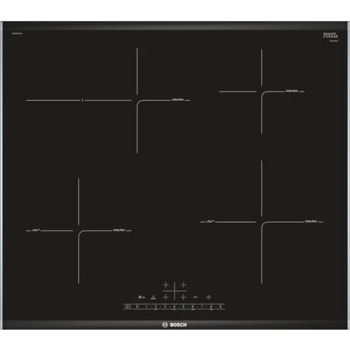 Placa de Indução Bosch Serie 6 PIF675FC1E | Elétrica | 60.6 cm | 4 Zonas | Aço inoxidável