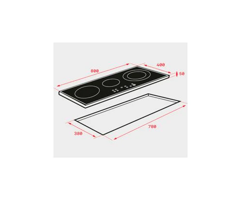 Placa de Indução Teka IR 8300 HS | Elétrica | 80 cm | 3 Zonas | Preto - Image 2