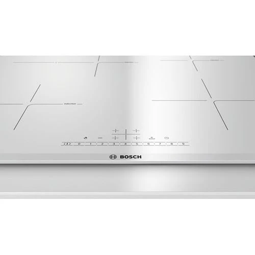 Placa de Indução Bosch PIF672FB1E | 60,6 cm | 4 Zonas | Aço inoxidável, Branco - Image 2