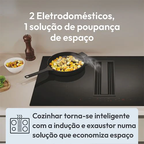 Placa de Indução com Exaustor Integrado Candy CIH8I4CF | Elétrica | 83 cm | 4 Zonas | Preto - Image 5