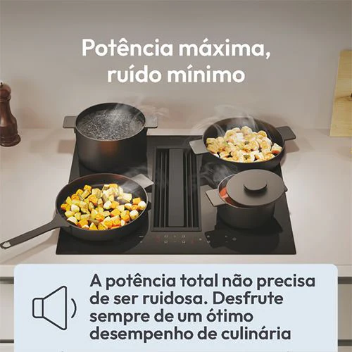 Placa de Indução com Exaustor Integrado Candy CIH8I4CF | Elétrica | 83 cm | 4 Zonas | Preto - Image 6