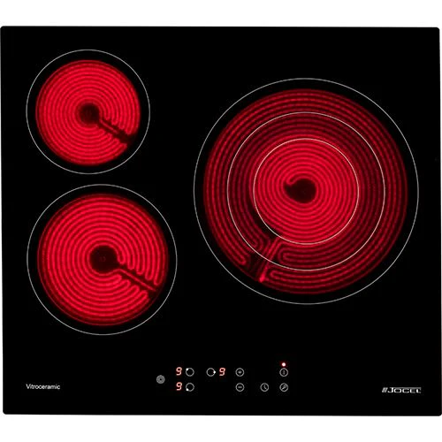 Placa de Vitrocerâmica Jocel JP3EV002006 | 59cm | 3 Zonas | Preto