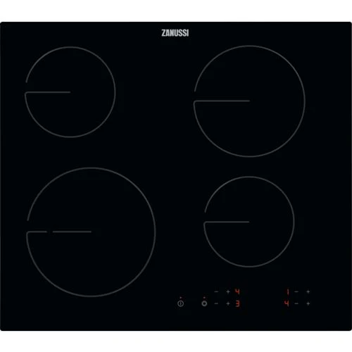 Placa de Vitrocerâmica Zanussi ZHRN642K | 59 cm | 4 Zonas | Preto