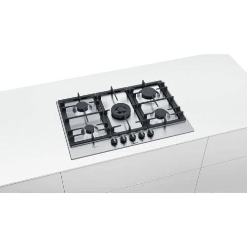 Placa a Gás Bosch Serie 6 PCQ7A5B90 | 75 cm | 5 Zonas | Aço inoxidável - Image 4