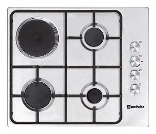 Placa Mista Meireles MG 3631 X | 58.5 cm | 4 Zonas | Aço inoxidável