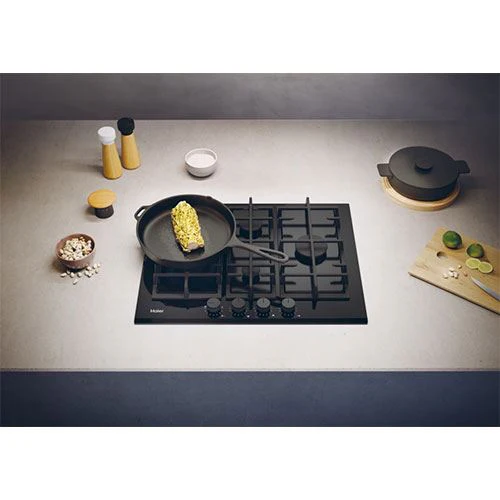 Placa Vitro Gás Natural Haier HAVG5D4TB | 65 cm | 4 Zonas | Preto - Image 5