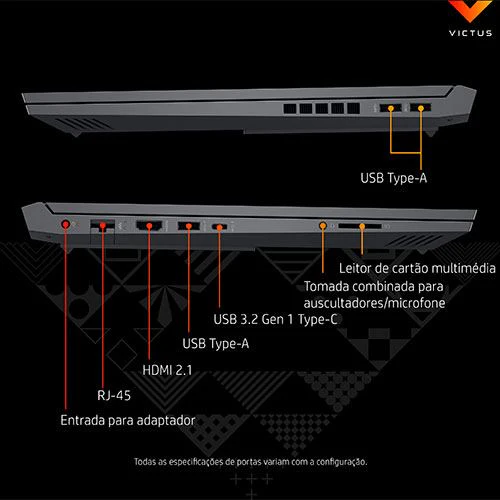 Computador Portátil Gaming Victus 16-e0019np | 16,1'' | GeForce RTX 3050 | Ryzen 5 5600H  | 8GB | 512GB SSD - Image 5