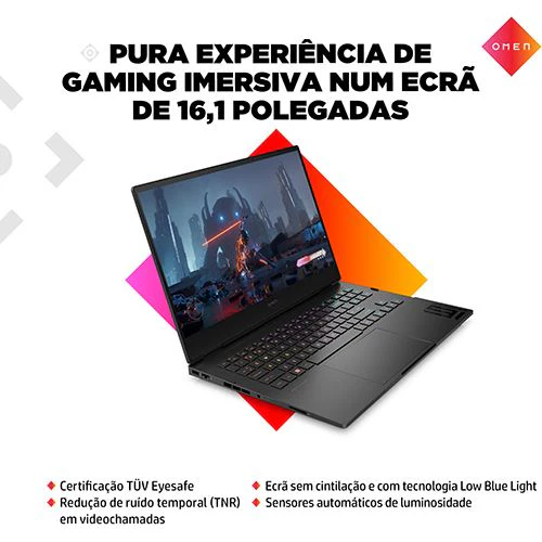 Computador Portátil Gaming HP Omen 16-C0002NP | 16,1'' | Radeon RX 6600M | Ryzen 7 5800H | 16GB | 512GB SSD - Image 3