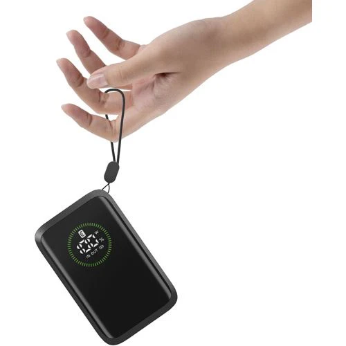 Powerbank com Cabo USB-C Retráctil Cellularline 10000 mAh - Preto - Image 3