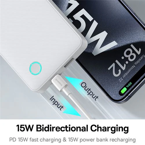 Powerbank com Fast Charging Baseus Airpow Lite 10000mAh 15W- Branco - Image 5