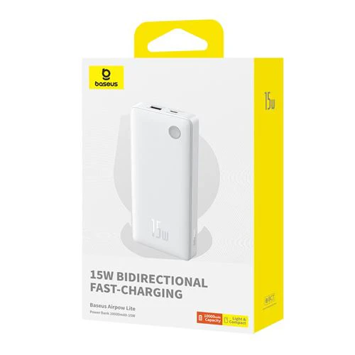 Powerbank com Fast Charging Baseus Airpow Lite 10000mAh 15W- Branco - Image 8
