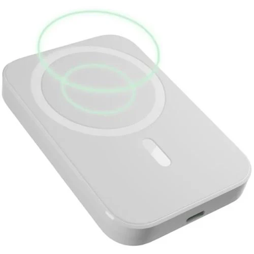Powerbank com MagSafe + Ecrã LCD Puro Power Mag 5000 mAh - Branco
