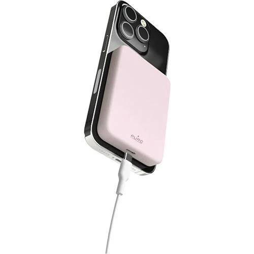 Powerbank com MagSafe Puro Slim PowerMag 4000mAh - Rosa - Image 3