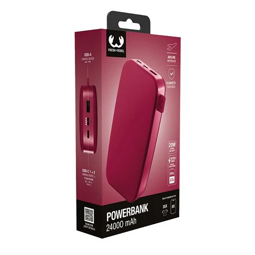 Powerbank com Power Delivery Fresh 'n Rebel 24000 mAh USB-C - Berry Red - Image 6