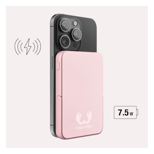 Powerbank Magnético Fresh 'n Rebel 5000 mAh USB-C - Pastel Pink - Image 5