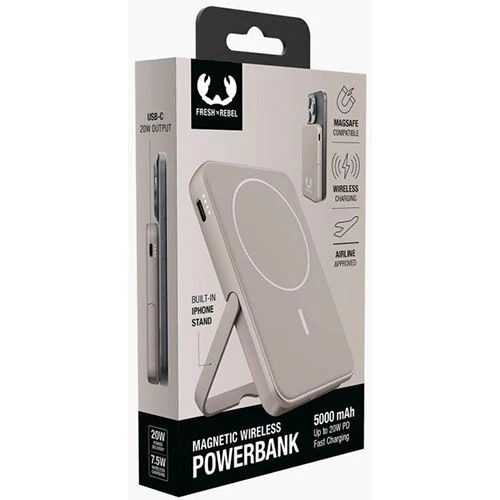 Powerbank Magnético Fresh 'n Rebel 5000 mAh USB-C - Silky Sand - Image 9
