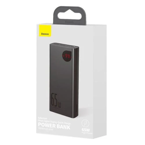 Powerbank Metálico Baseus Adaman 20000mAh 65W - Preto - Image 5