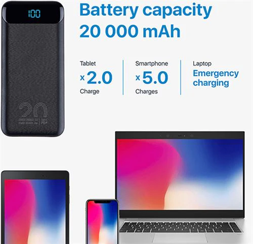 Powerbank Rivacase 20000mAh 20W com Power Delivery - Preto - Image 9